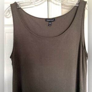 Eileen Fisher Silk Sleeveless Mini. Size Medium.  Taupe Color.  Beautiful in GC